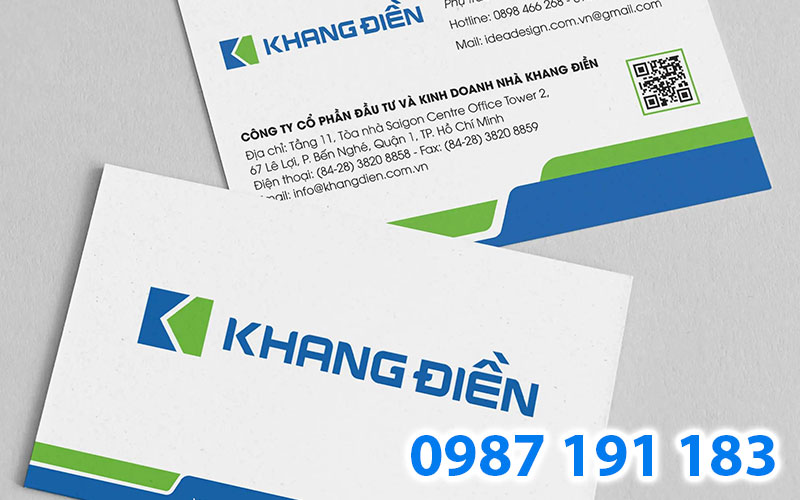 Mẫu card visit của nhân viên kinh doanh tại công ty Khang Điền