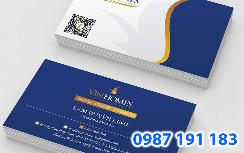 Mẫu name card bán hàng của dự án chung cư VinHomes