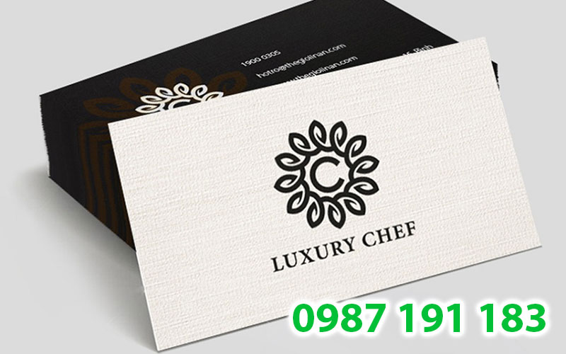 Mẫu name card khách sạn của thương hiệu Luxury Chef