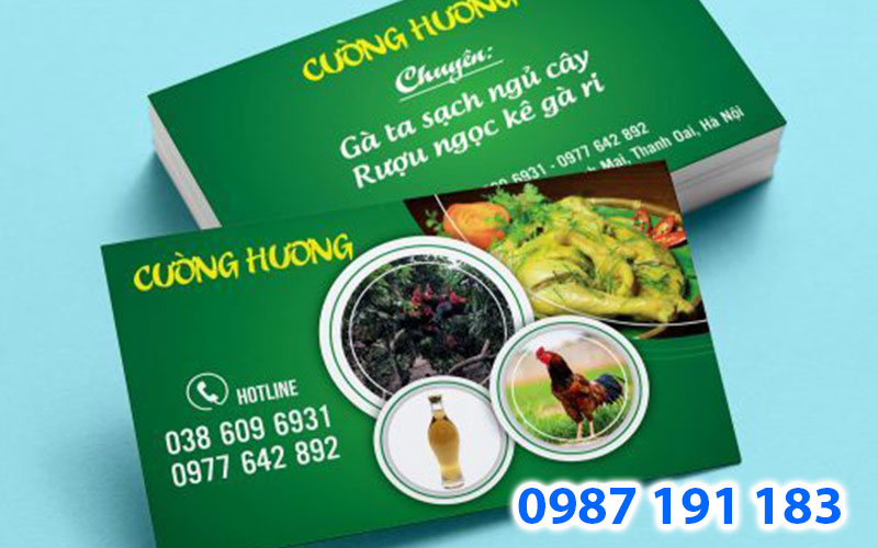 Mẫu thiết kế name card của quán ăn Cường Hương