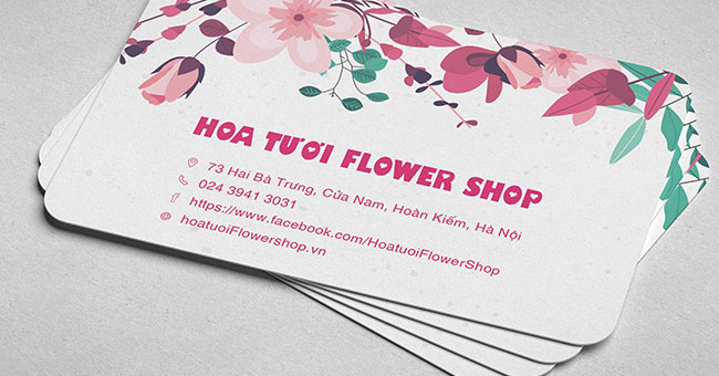 Top 10+ mẫu name card shop hoa đẹp dành cho các tiệm