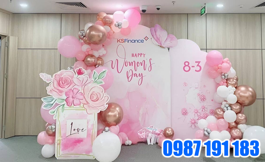 Backdrop ngày 8/3 sử dụng chất liệu formex