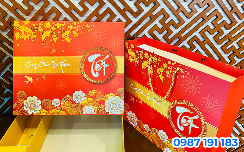 Mẫu hộp giấy đựng quà Tết 01