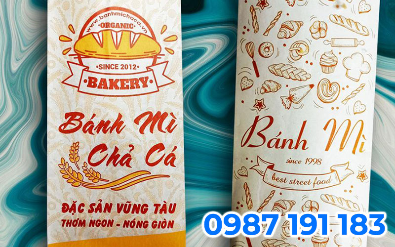 Mẫu túi giấy đựng bánh mì 03