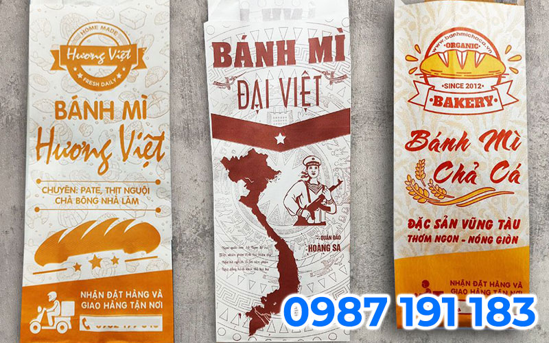 Mẫu túi giấy đựng bánh mì 08