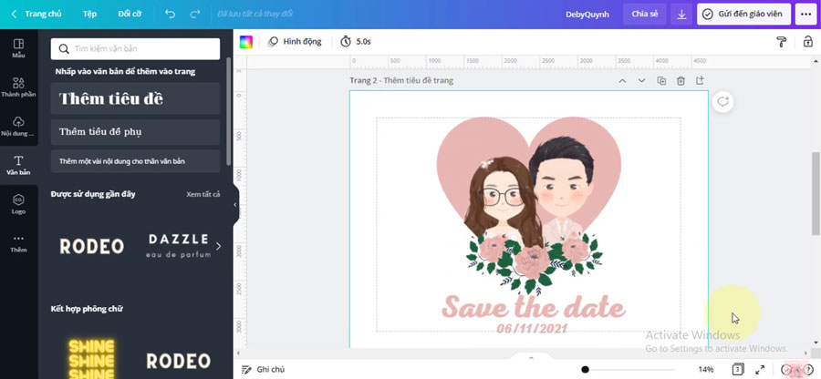 App thiết kế hashtag cầm tay Canva