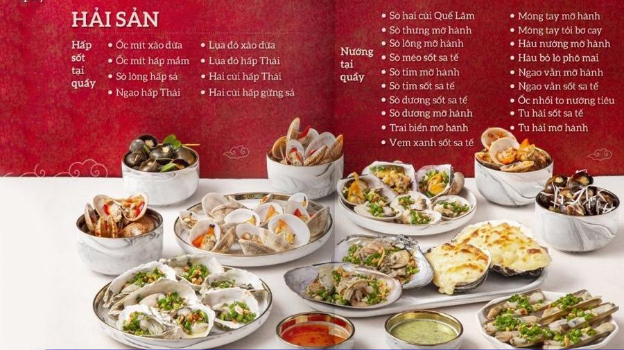 thiết kế menu buffet