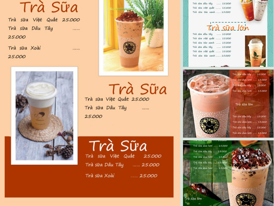 Bố cục menu hợp lý