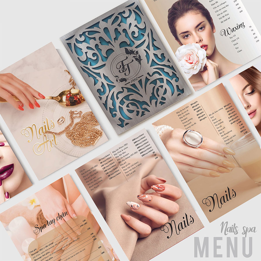 mẫu menu tiệm nail số 8