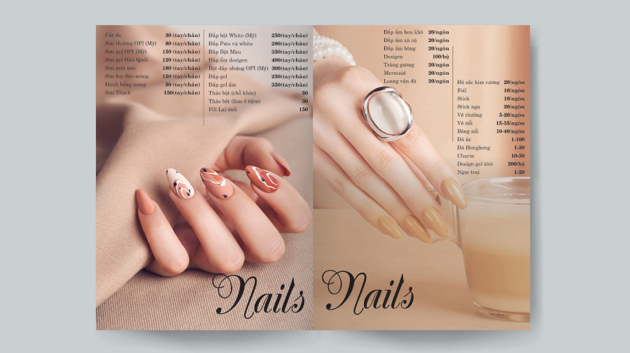 99+ Mẫu Thiết kế menu tiệm Nail Ấn Tượng năm 2024