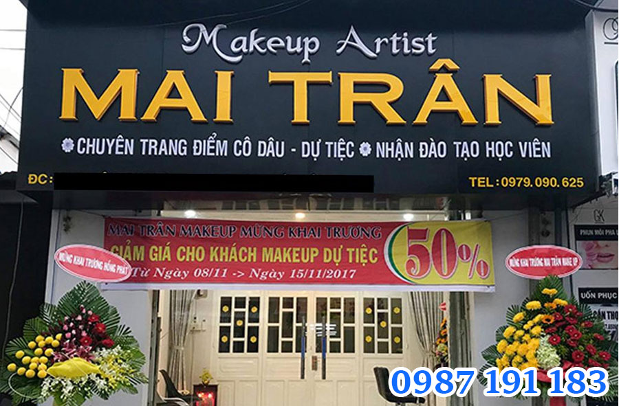 Mẫu bảng hiệu makeup mẫu 14