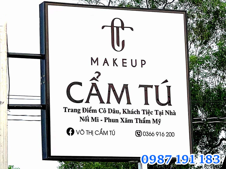 Mẫu bảng hiệu makeup mẫu 3