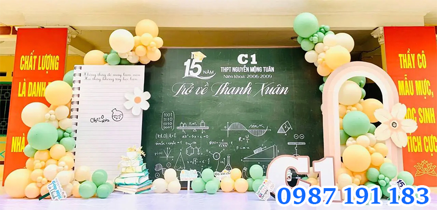 Màu sắc backdrop họp lớp