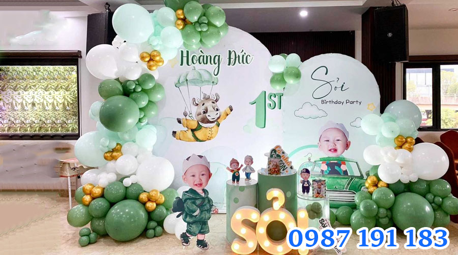 Dịch vụ in backdrop thôi nôi cho bé trai – bé gái tại HCM