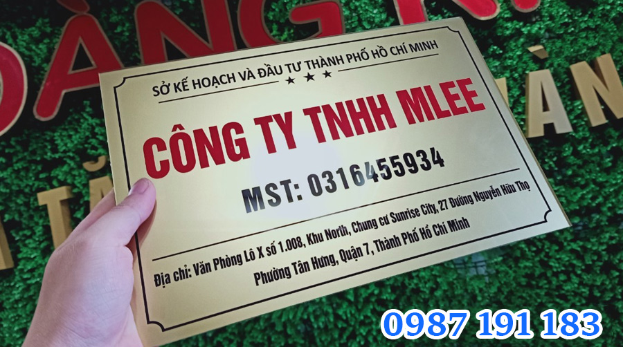 Mẫu bảng hiệu công ty mẫu 11