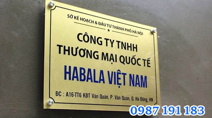 Mẫu bảng hiệu công ty mẫu 13