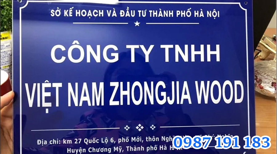 Mẫu bảng hiệu công ty mẫu 14