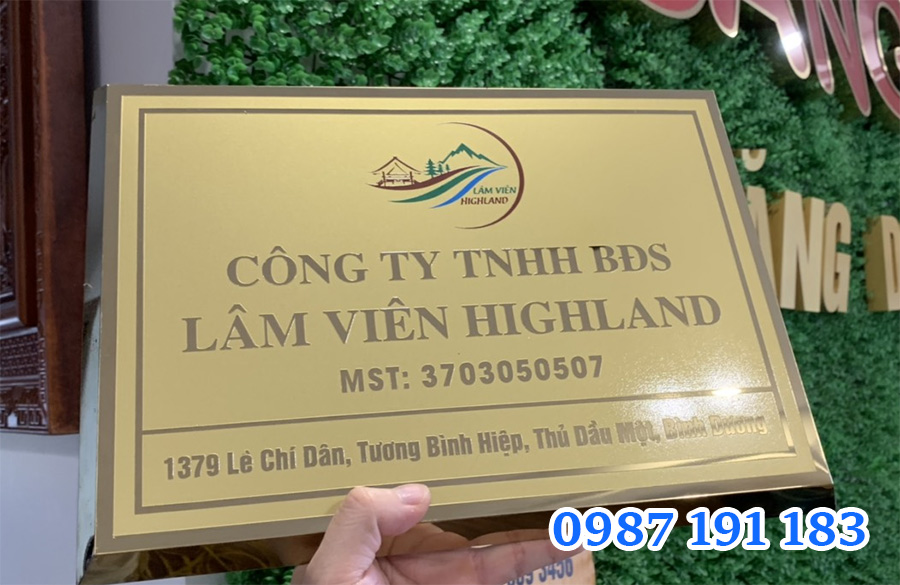 Mẫu bảng hiệu công ty mẫu 1