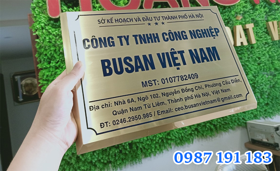 Mẫu bảng hiệu công ty mẫu 2