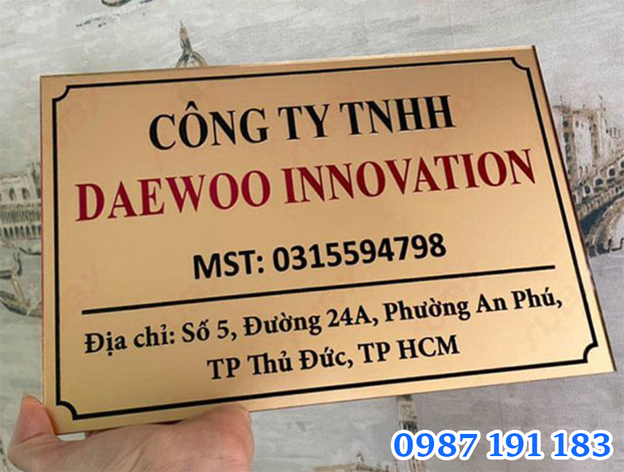 Mẫu bảng hiệu công ty mẫu 3