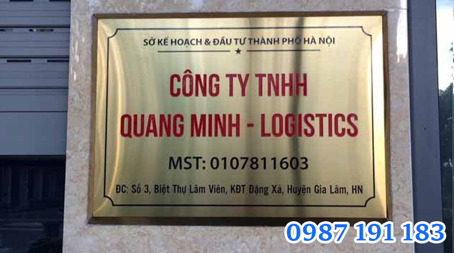 Mẫu bảng hiệu công ty mẫu 6