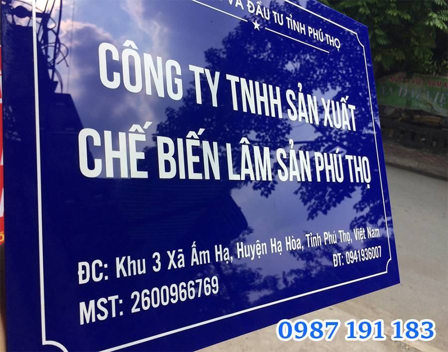 Mẫu bảng hiệu công ty mẫu 7