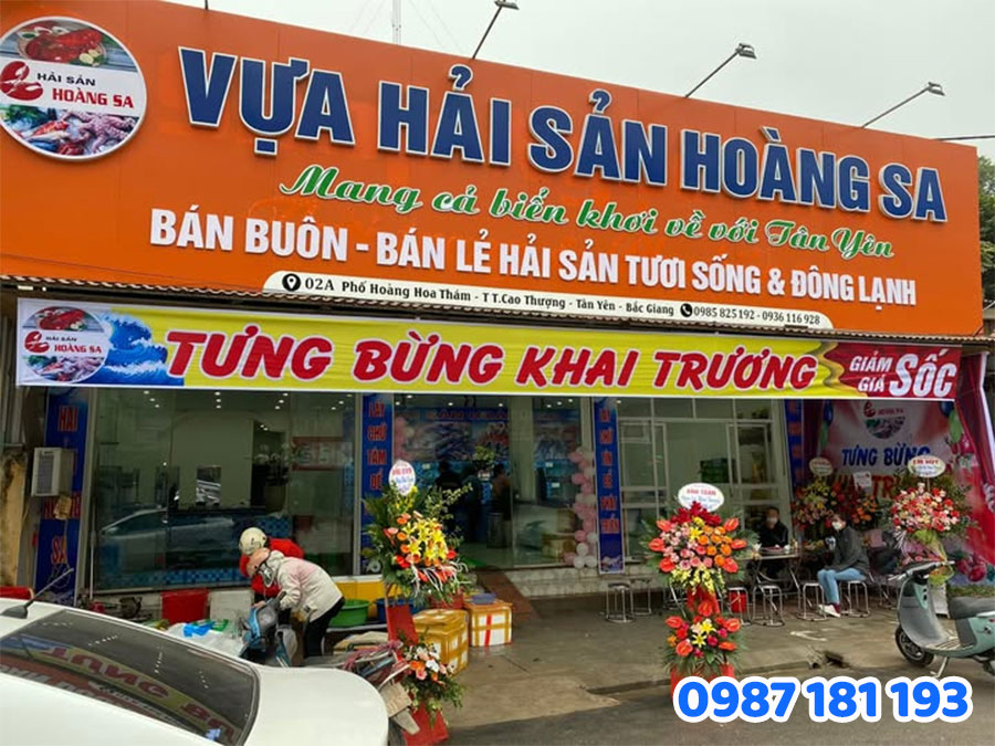 Biển quảng cáo hải sản đông lạnh mẫu số 2