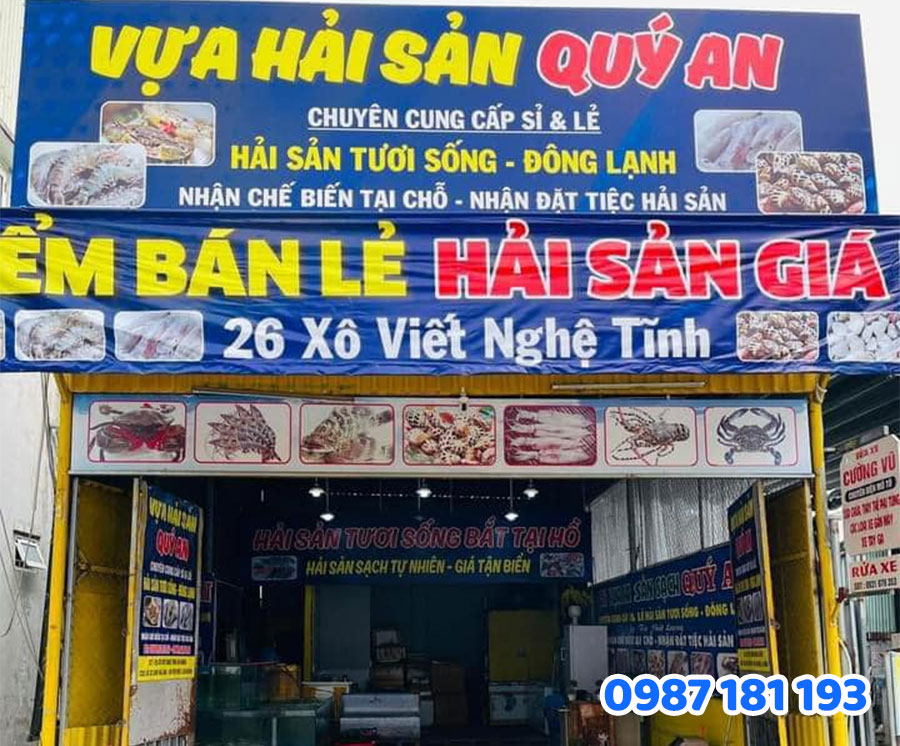 Biển quảng cáo hải sản đông lạnh mẫu số 3