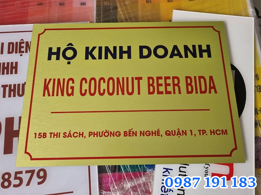 Mẫu bảng hiệu hộ kinh doanh số 1