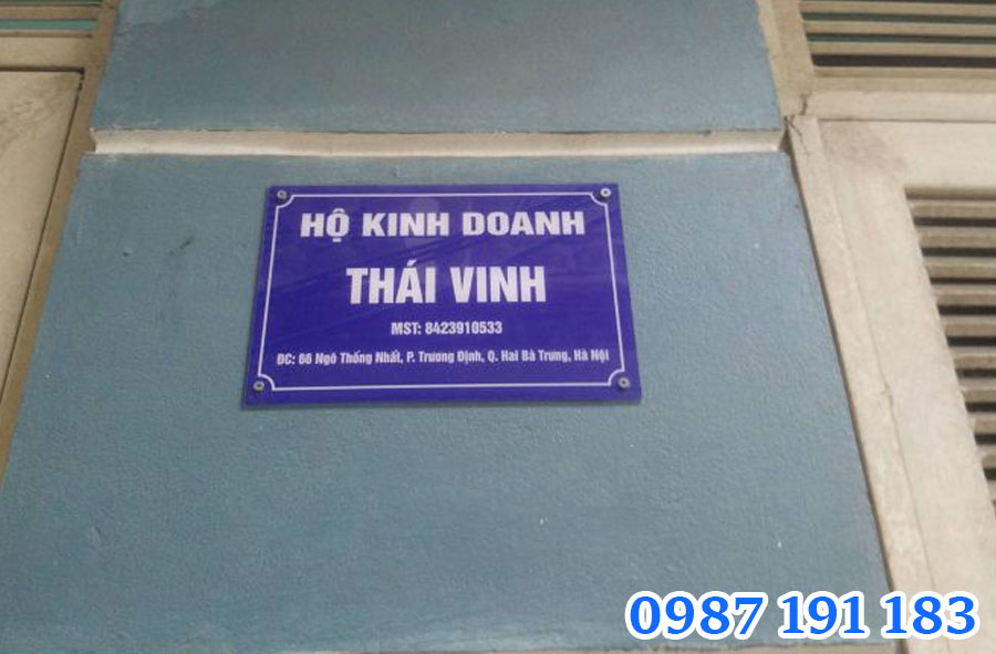 Mẫu bảng hiệu hộ kinh doanh số 10