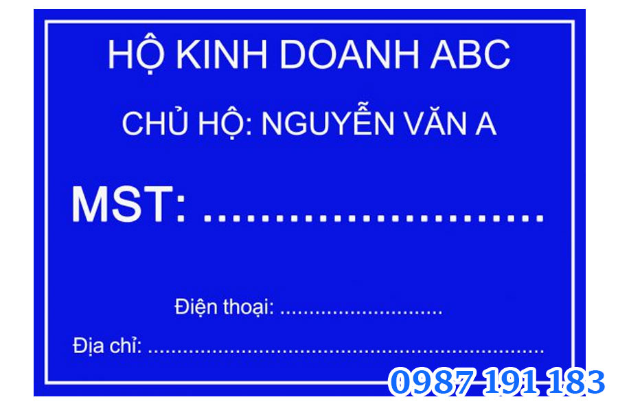 Bảng hiệu hộ kinh doanh chuẩn theo quy định pháp luật như thế nào