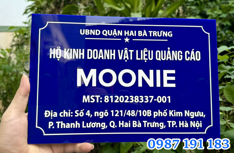 Mẫu bảng hiệu hộ kinh doanh số 7