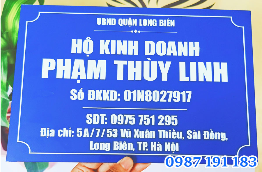 Mẫu bảng hiệu hộ kinh doanh số 8