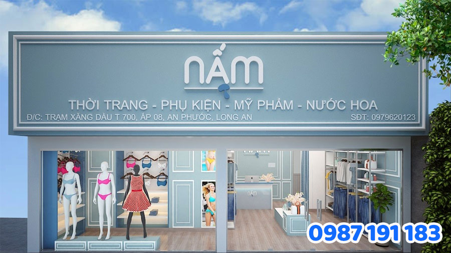 Dịch vụ làm bảng hiệu shop quần áo UY TÍN tại HCM