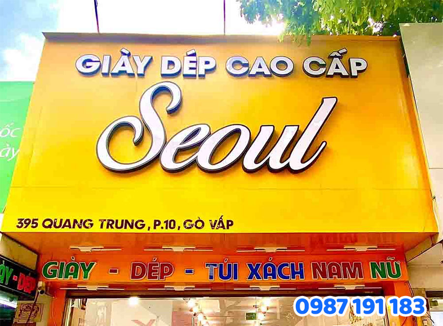 Mẫu biển quảng cáo shop giày dép mẫu 2