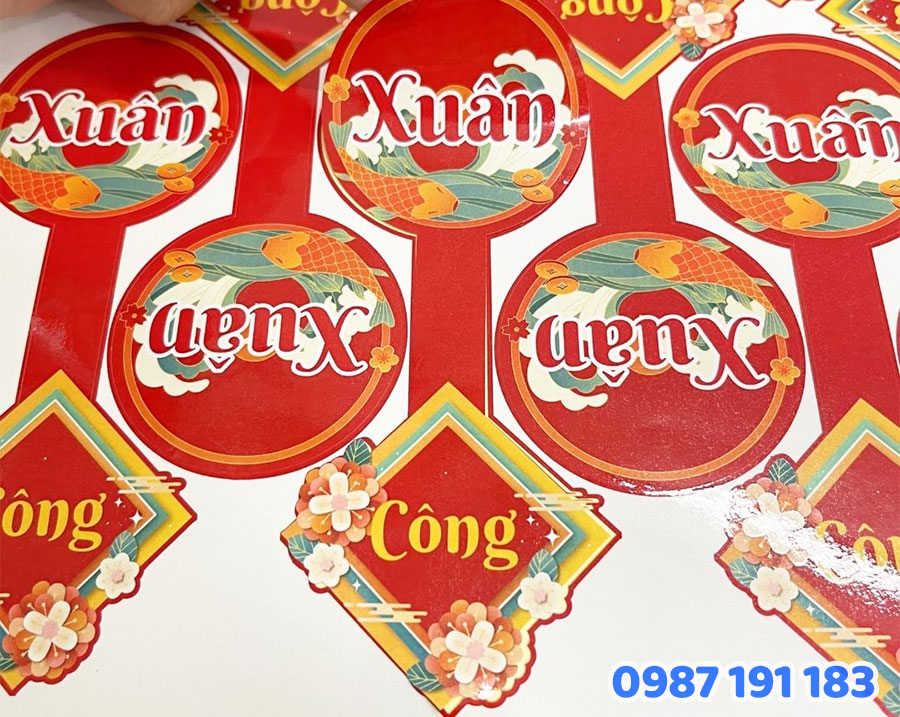 Dịch vụ in tem nhãn Tết tại Sắc Kim
