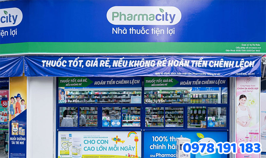 Bảng hiệu quầy thuốc tây chất liệu hiflex mẫu 1