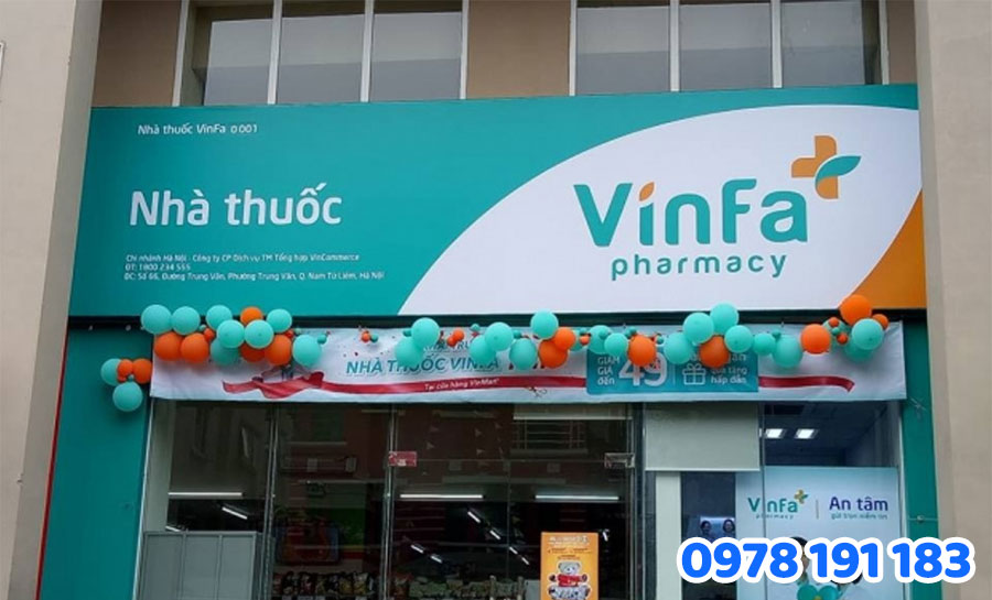 Bảng hiệu quầy thuốc tây chất liệu hiflex mẫu 2