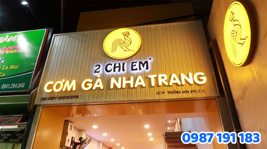 Bảng hiệu đèn led mẫu 2