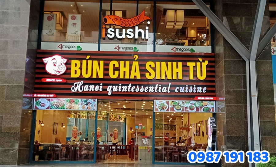 Thông tin cần thiết khi làm bảng hiệu quán ăn