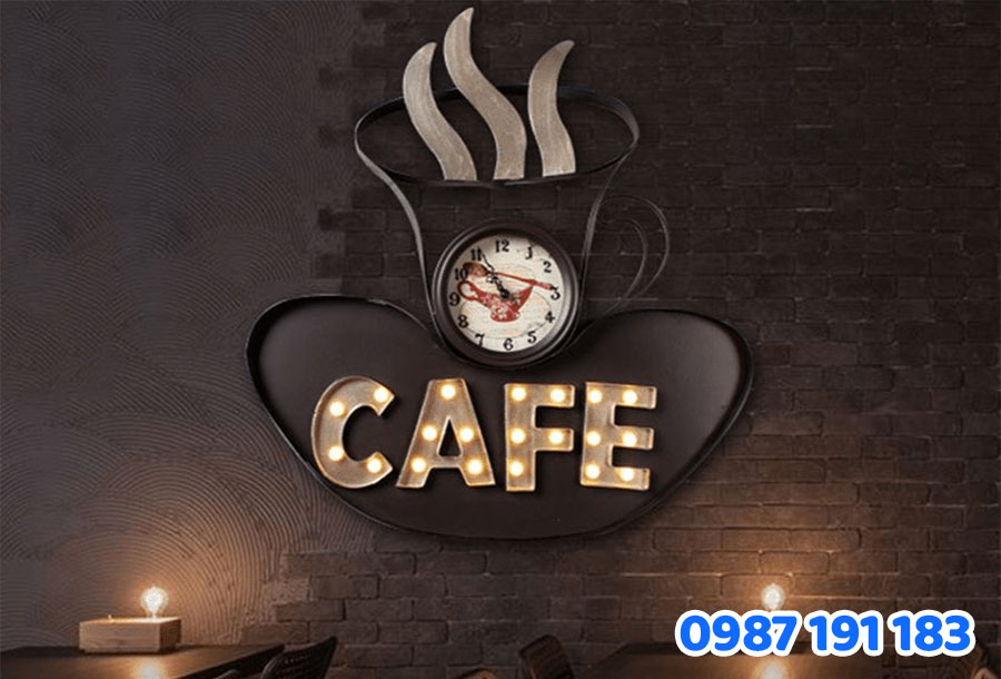 mẫu bảng hiệu quán cafe do Sắc Kim thiết kế thi công 2025 số 6