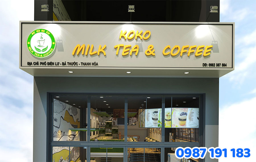 Mẫu bảng hiệu trà sữa số 5