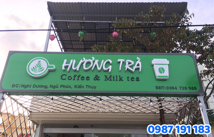 Yếu tố cần có khi làm bảng hiệu quán trà sữa