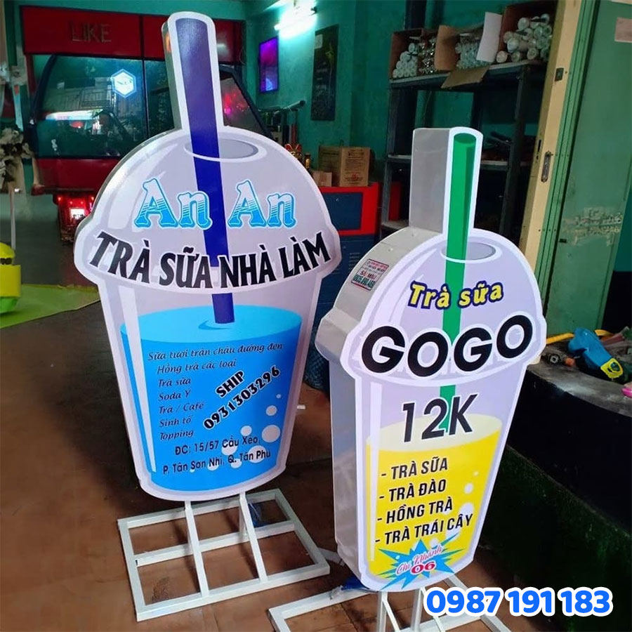Mẫu bảng hiệu trà sữa số 2