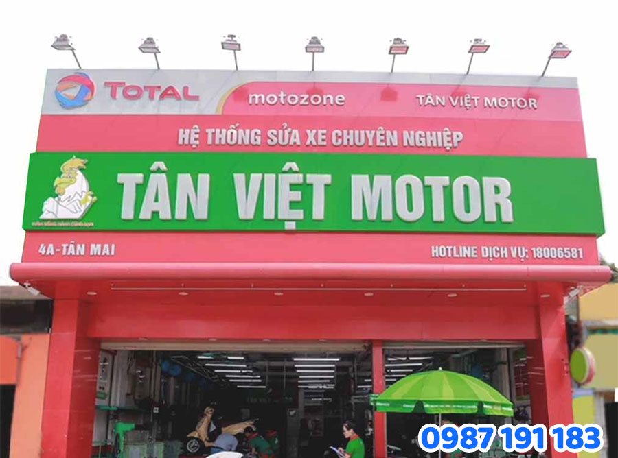 Mẫu bảng hiệu sửa xe máy đẹp 2025 số 3