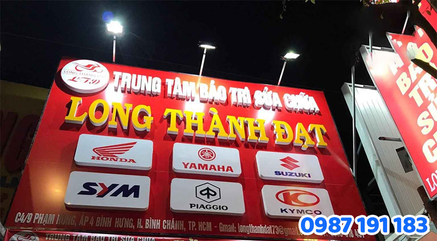 Mẫu bảng hiệu sửa xe máy đẹp 2025 số 5