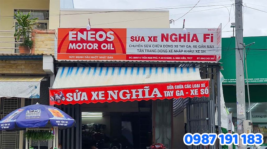 Nội dung nên có khi làm bảng hiệu sửa xe máy