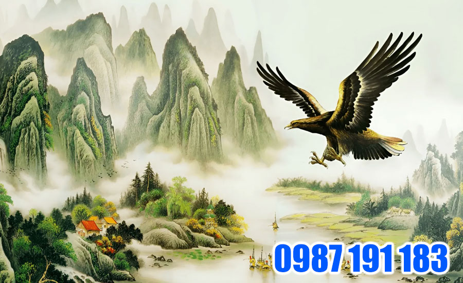 Ý nghĩa tranh đại bàng tung cánh trong phong thủy là gì?