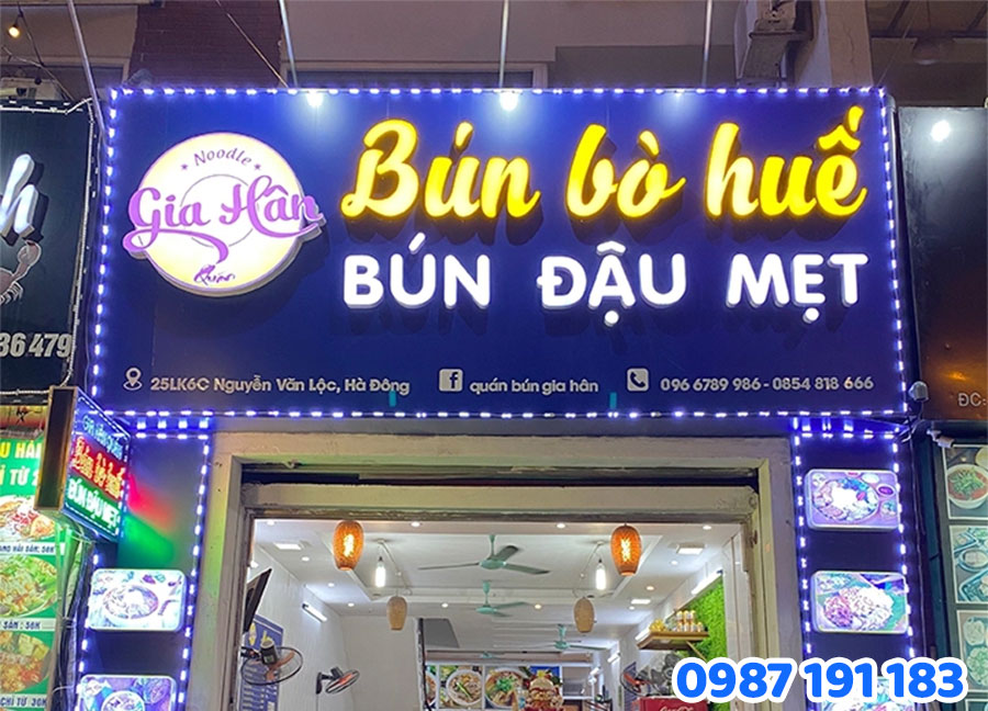 Mẫu 05 bảng hiệu bún bò Huế đẹp