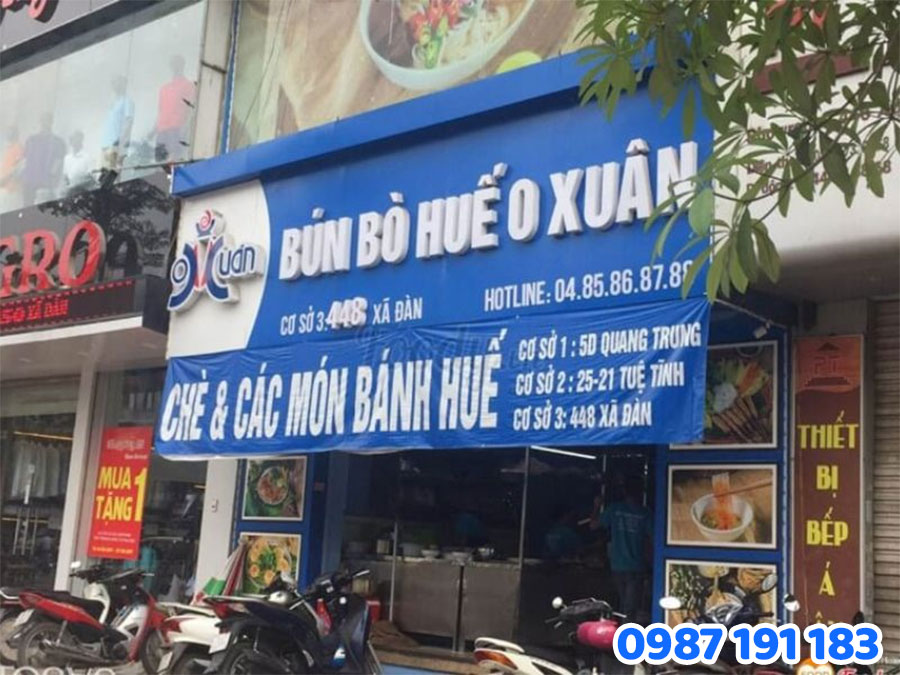 Mẫu 07 bảng hiệu bún bò Huế đẹp